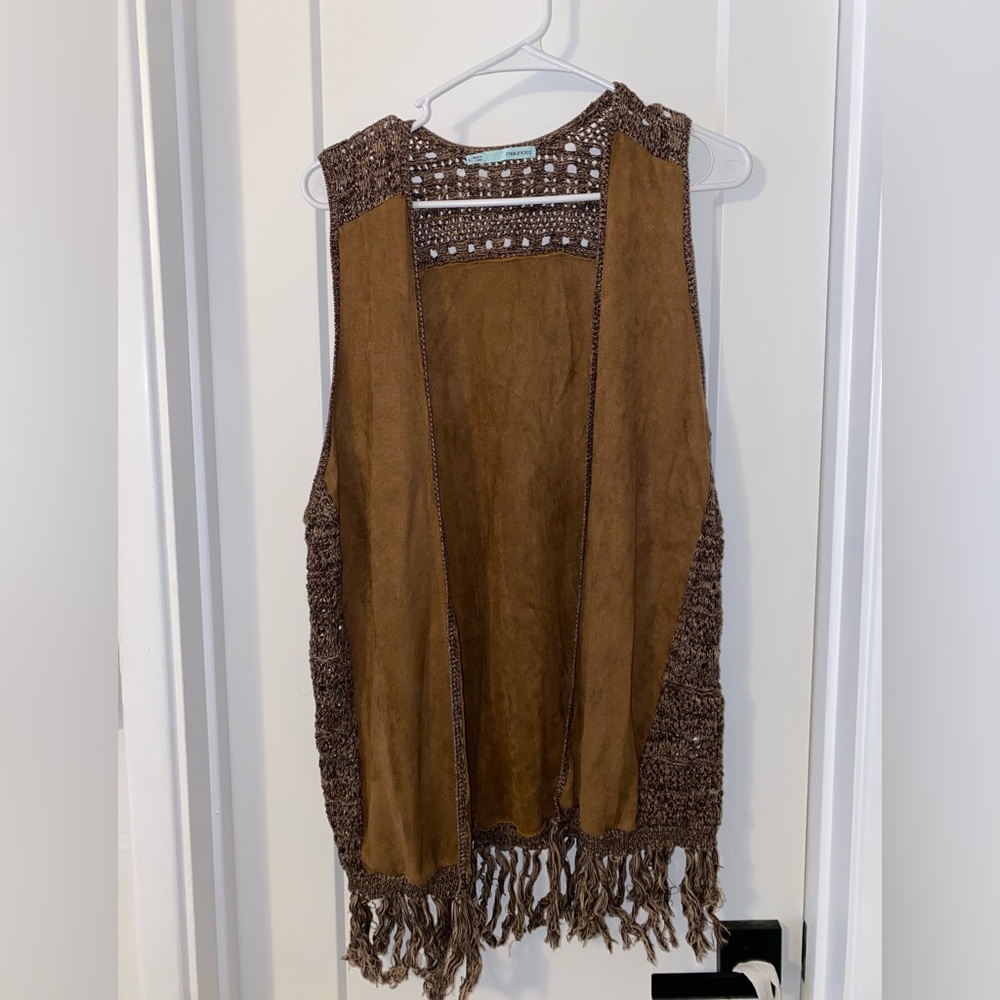 Maurice’s suede and fringe shrug